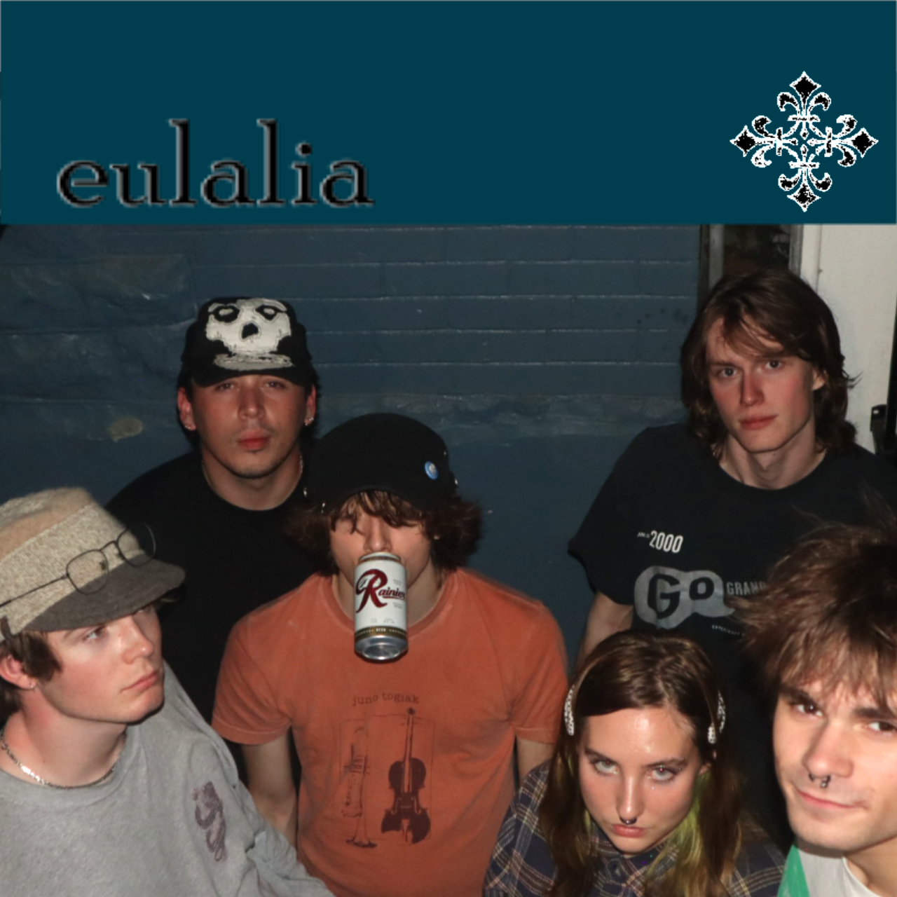 Eulalia picture with color block and band name